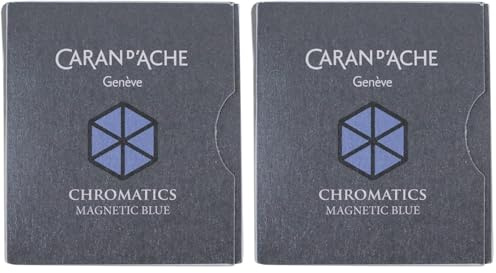 Caran d´Ache 8021.149 Tintenpatrone Magnetic Blue 6 Stück (Packung mit 2)