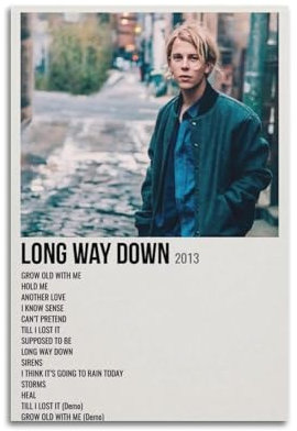 WEHWEGB Tom Odell Poster, Wandkunst, Vintage-Poster, dekoratives Gemälde für Schlafzimmer, Wohnzimmer, ästhetisches, elegantes Poster, 30 x 45 cm, ungerahmter Stil