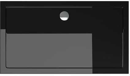 doporro Bac à Douche Antiglisse Receveur de Douche + Bonde AL01 Rectangulaire Noir Acrylique Faro2 80x140x4cm