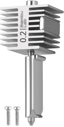 A1/A1mini 0,2 mm Hotend Compatible with Bambulab A1&A1 Mini Stampante 3D Alta Temperatura e Velocità Ugello Acciaio Inox +Blocco Di Riscaldamento Struttura Integrata