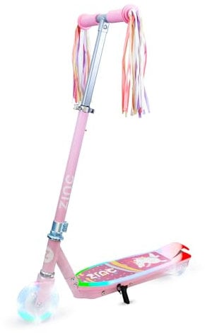 Zinc Spirit Kids Electric Scooter - Unicorn, Up to 5mph and 3 Mile Range, Colourful Light up Deck & Wheels,Rear Brake, Kids E Scooter, 6+