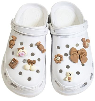 9 Pièces Style girly mignon Pins crocs,Charmes de Chaussure de PVC, Chaussures Clips Décoration Mignon Charmant Chaussures Accessoires pour Chaussures et Bracelet, Crocs Charms Crocs Accessoires