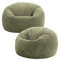icon Kingston Cord Bean Bag, Set of 2, Sage Green, Large Adult Bean Bag Chair with Filling Included, Comfy Chair, Living Room Furniture, Bedroom Furniture