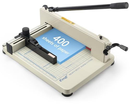 Ecraft Robuster 30,5 cm Schneidemaschine – 400 Blatt Kapazität, massiver Stahl mit HSS-Klinge, industrieller kommerzieller Trimmer für Büro, Schule, Druckerei, Sicherheitsschloss und transparente