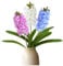 Hbbgdiy Artificial Hyacinth Flowers 3 Pack 16.5x4 Inch Faux 3D Real Touch Hyacinths for Home Table Decor, Wedding Arrangement and Spring Floral Display