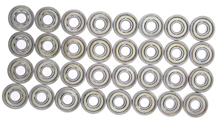 Kugellager für Roller 32 Stück, Edelstahl, Silber für Skateboards