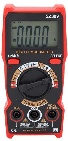 Haofy Automotive Digital Multimeter Smart Electric Tool with Integrated Folding Bracket for DC AC Voltage Measurement for Car Battery Testing