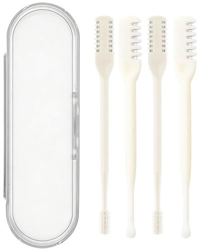 Aribliseza Multifunktionell nästrimmer med öronpropp, 4 st 2-i-1 nästrimmer och 1 låda, bärbar, 360° roterbar, manuell epilator för män och kvinnor, oumbärlig för