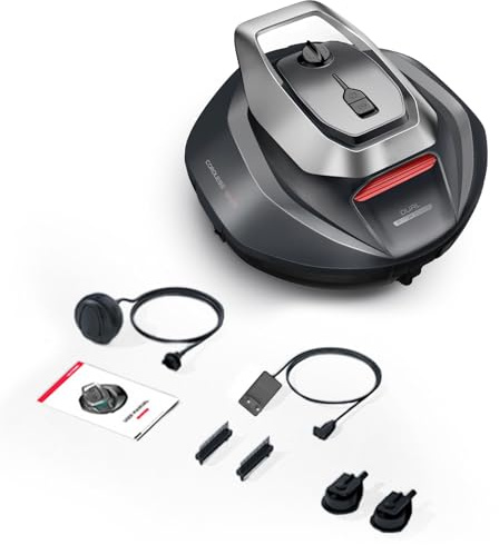 Fdit Robot Nettoyeur de Piscine sans Fil, Aspirateur de Piscine Automatique avec Batterie de 5 200 MAh et Boule Flottante, Nettoie jusqu'à 850 Pieds Carrés en 90 Minutes, Stationnement (Prise UE)