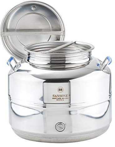 Sansone stainless steel fusti Water Cooler, Acciaio inossidabile, Silver, 25 Liters