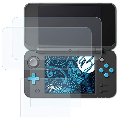 Bruni Schutzfolie kompatibel mit Nintendo New 2DS XL Folie, glasklare Displayschutzfolie (2er Set)