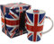 Lenardo - Tazza in porcellana con bandiera inglese Union Jack, colore: Rosso e Bianco Blu