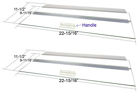 Glass Canopy Two Piece Set for Aquariums with Center Braces, (Tank with Center Brace, 48 L x 13 W)