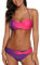 Tuopuda Costume da Bagno Donna Bandeau Bikini Set Push Up Imbottito Costumi Mare Due Pezzi Brasiliana Bikini Gradient Color Spiaggia Sexy Top Triangolo Reggiseno con Slip Vita Bassa, Viola, 42