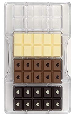 Decora 0050146 Moule À Chocolat Tablette avec Coeur 25 G 4 CAV 85 X 42 X 7 H MM