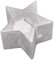 Nicola Spring Metallic-Kerze - Silber - 75 Stunden Brenndauer - sternförmig - 1 Stück - Weihnachtsdekorative Haushaltskerzen, große Esstisch-Weihnachtskerzen ohne Duft
