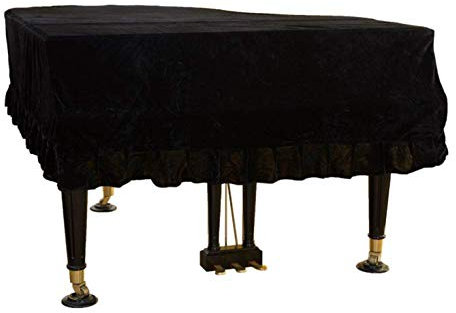 Premium Pleuche Abdeckung für Flügel, dekorativer Schutz vor Staub und Kratzern, 200 cm, Schwarz