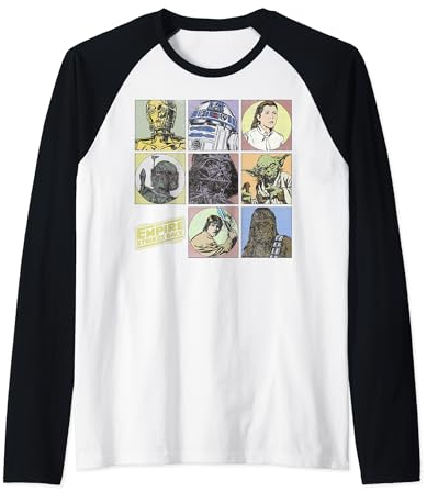 Star Wars The Empire Strikes Back Vintage Panel Poster Raglan Baseball Tee