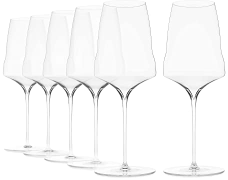 Josephinenhütte® JOSEPHINE N°2 Weingläser [DAS GLAS FÜR GENIESSER] - handgefertigt & mundgeblasen - 6er Set für mittelschweren Weiß-, Rosé- und Rotwein - funktionales Design für intensives Aroma