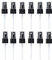 Happyupcity 12PCS BLack Plastic Spray Tops for Essential Oil Bottles 410/20mm Fine Mist Sprayer Cap Recycle and Reuse Replacement Pump Top Special for 20mm Caliber PET Bottles