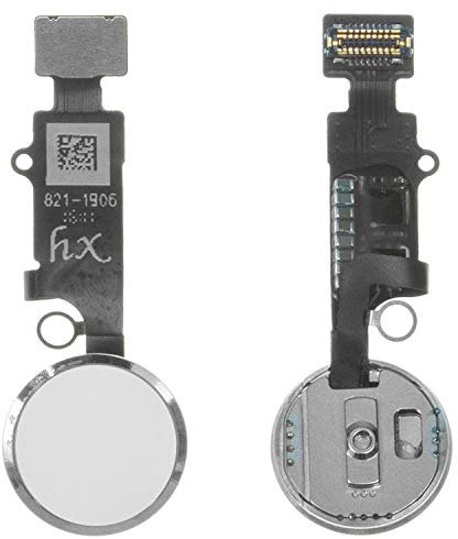 Flex Cable Repair Parts Replacement compatible with iPhone 7, iPhone 7 Plus, iPhone 8, iPhone 8 Plus, (Home button, white, without fingerprint recognition (without Touch ID), with plastic, HX 3.0)