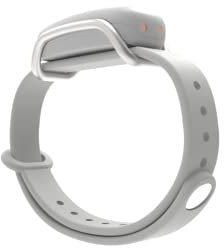 BOND TOUCH Single vibrierendes wasserdichtes Bluetooth-Verbindungsarmband mit langer Distanz und 4 Tage Akkulaufzeit für iOS- und Android-Geräte, weiß/silber