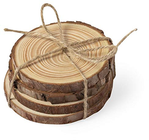 Tronchi di legno – Fetta di legno – set da 8 pezzi (2x set da 4 pezzi) – diametro 8 cm/10 cm.