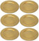 TAMLED 6 x Platzteller used look Dekoteller Ø 33 cm gold für Event Hochzeit Geburtstag Party Catering Familienfeier Deko Silvester Weihnachten Ostern in wiederverwendbarem Kunststoff
