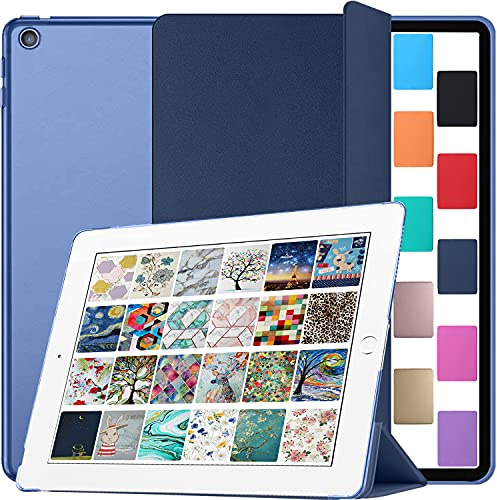 DuraSafe Cases für iPad 9. Gen 2021 8. Gen 2020 i-Pad 7. Gen 2019 [i-Pad 9 8 7 ] A2602 A2270 A2197 10,2 Zoll MW742FD/A MYLC2FD/A MYL92FD/A MYLA2FD/Ai-Pad Cover with Translucent Hard Back - Marineblau