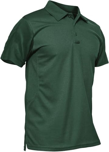 KEFITEVD Men's Polo Shirts Breathable Quick Dry Golf Short Sleeve Work Tops