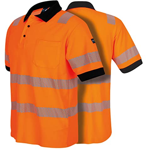 PRO FIT Warnschutz Poloshirt - EN ISO 20471 - UV-Schutz 40+ - Atmungsaktiv - Nachhaltiger Lyocellmix - Allergikerfreundlich