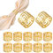 12 Stück Metall Serviettenringe Gold Hohler Serviettenschnallen Banquet Serviette Ring Tischdekoration für Weihnachten Neujahr Geburtstag Hochzeitsfeier Abendessen