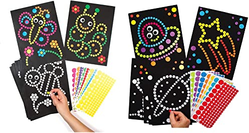 Baker Ross AX175 Sonnensystem-Aufkleber zum Basteln für Kinder, 8 Stück & Insekten Aufkleber für Kinder zum Dekorieren und Ausstellen für Kunsthandwerksaktivitäten (8er-Pack) AG272, sortiert