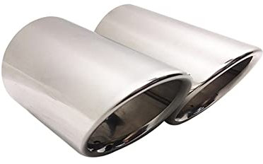 Auspuffblenden Für 85mm 90mm Edelstahl Auto Trim Endrohrdurchmesser Auspuffrohr Dekoration Für K&UGA Für SUV Für M&azda Für CX-5 Für A&tenza Für Axela Auspuffrohr (Farbe : 8.5x15cm, Größe : 2)