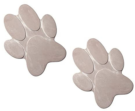 STONETEC Trittsteine Pfote für Garten und Gehwege - 6 Trittplatten im Set - große Gartenplatten aus Beton Stein je 30 x 25 cm
