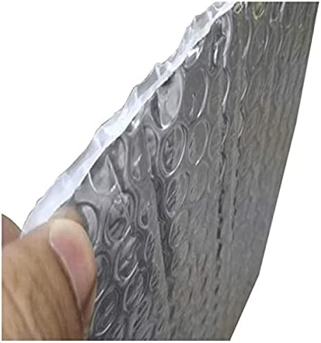 Isolierung Isolierfolie Wärmereflektierende Doppel-Aluminium-Blasenfolie Isolierung Aufwärmen Oder Kühlen Raum Wärmeisolierung Aluminiumfolie Membran L (Größe: 1 × 10 M, Farbe: 4 Mm),4mm,1x25m