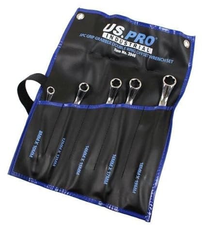 US PRO INDUSTRIAL 5PC Grip Grabber Double Ring Offset Spanner Wrench Set 3946