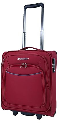 METZELDER Valise Petit Cabine Souple Basic S Gros Volume Garantie 1 an (Rouge (Red), XS - Small - 28L - 44x35x17cm - 2,5kg)