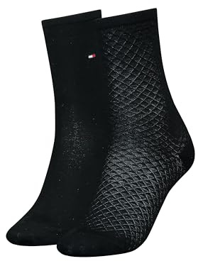 Tommy Hilfiger Damen Classic Socken, Schwarz, 39/42 (2er Pack)