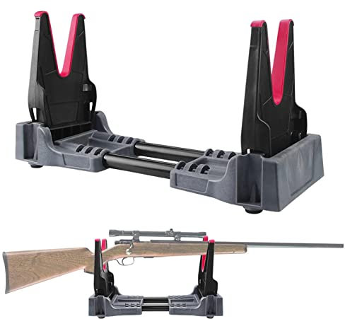 Lxwyq Banc Et Support pour Carabine, Support De Tir pour Fusil De Chasse Compact, Support pour Pistolets À Air Comprimé, Nettoyage Et Entretien des Armes À Feu, Support Pliable Télescopique