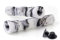 Scooter Grips Fahrradlenkergriffe mit Spundenden, flanschlose Lenkergriffe aus weichem Gummi, Mountainbike-Griffe, Griffe für Stunt-Scooter, MTB, BMX, Urban Bike, Dreirad, Rollstuhl Schwarz-Weiss