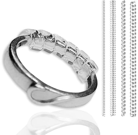 CrafTreat Silicone Ring Adjuster for Loose Rings - 12 Pcs Transparent - Unisex and Traditional - Style Compatible - 2mm to 5mm 4 Sizes 3Pcs Each