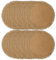 FunWheat Runde geflochtene Tischsets aus Jute, Set mit 12 Stück, für Esstische, 38,1 cm, hitzebeständig, Jute-Tischsets, Bauernhaus, natürliche Platzsets zur Dekoration (braune Jute-Spitze, 12 Stück)