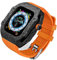 BANDKIT Kit de readaptación de cubierta de fibra de carbono y correa de fluororubber para Apple Watch Ultra 8 de 49 mm, correa de repuesto y funda para iWatch 8 7 de 44 mm y 45 mm, 45mm, Agate