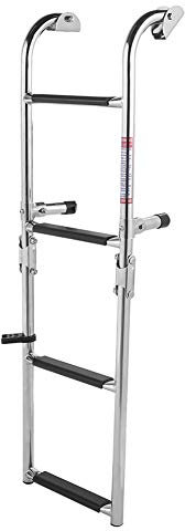 4 Step Stainless Steel Boat Ladder Step Double Step Ladder Telescopic Boat Ladder Pontoon