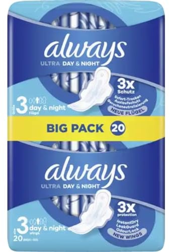 Ultra Day & Night Binden Long Plus mit Flügeln Big Pack Pads Damenbinden 18 STÜCK