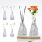 ZgoEC Glass Bud Vases Set of 6, Small Glassvases for Table Decoration, Vintage Table Vases for Flowers, Mini Flowervases for Wedding Reception, Small Vase for Home Decor, Housewarming Gift