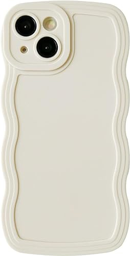 Tybiky Hülle Kompatibel mit iPhone12Mini, Farbe Curly Handyhülle, Schöne TPU Silikon Wellen Design Schutzhülle, Niedlich und Einzigartigen Frauen Mädchen Case Cover für iPhone 12Mini, Weiß