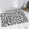 EMFSLA rutschfest Badezimmer Badeteppiche,Weich Hochflor Saugfähig Badvorleger Waschbar Flauschige Mikrofaser Badematte,Leopardenmuster-Textur, die Nahtlose Monochrome schwarz-weiße Schneege,60x90 cm