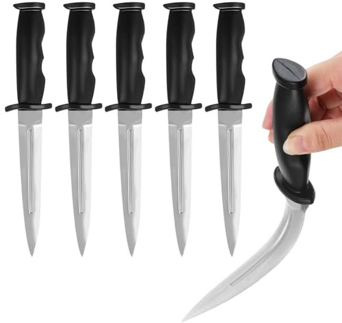 MEYAGOT 5 Pcs Gummi Trainingsmesser, Gummi Kampfkunst Trainingsmesser, Rubber Training Knife Übungsmesser Gefälschte Messer Gefälschte Gummimesser,